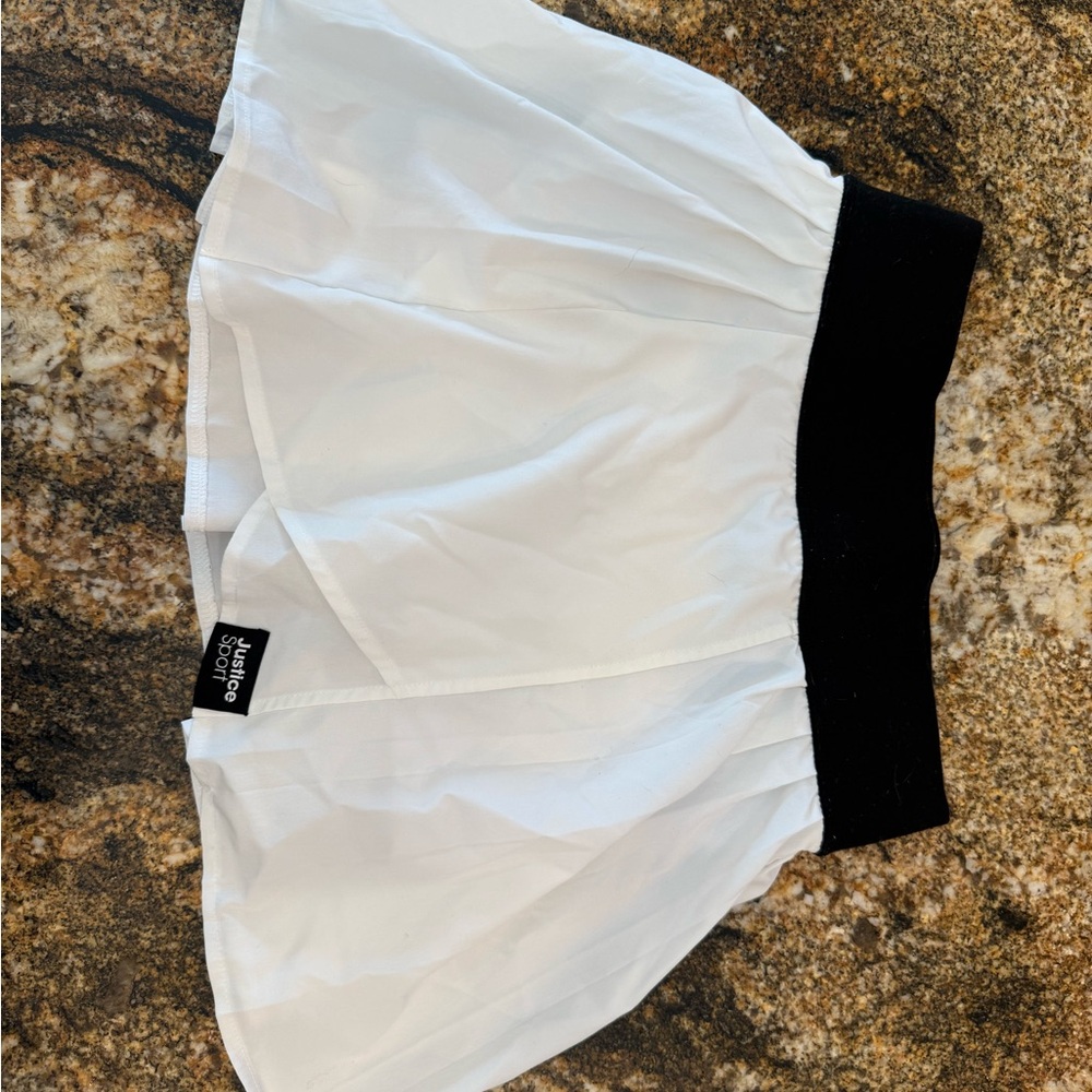 White Skirt with Black Waistband